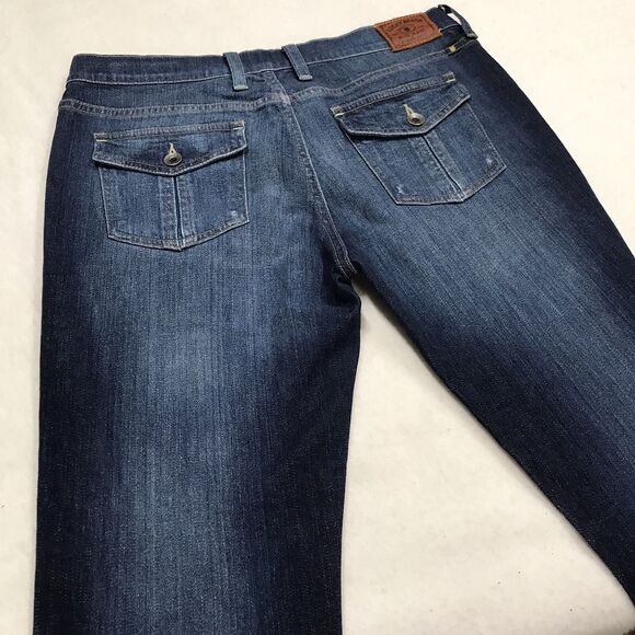 LUCKY Janet Sweet Straight Crop Jean Women 8/29 (36x26) Whisker Denim Blue Ankle - Picture 9 of 16